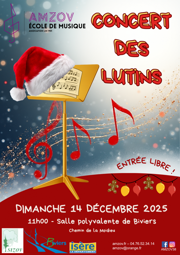 Concert des Lutins, dimanche 14 décembre, salle polyvalente de Biviers !