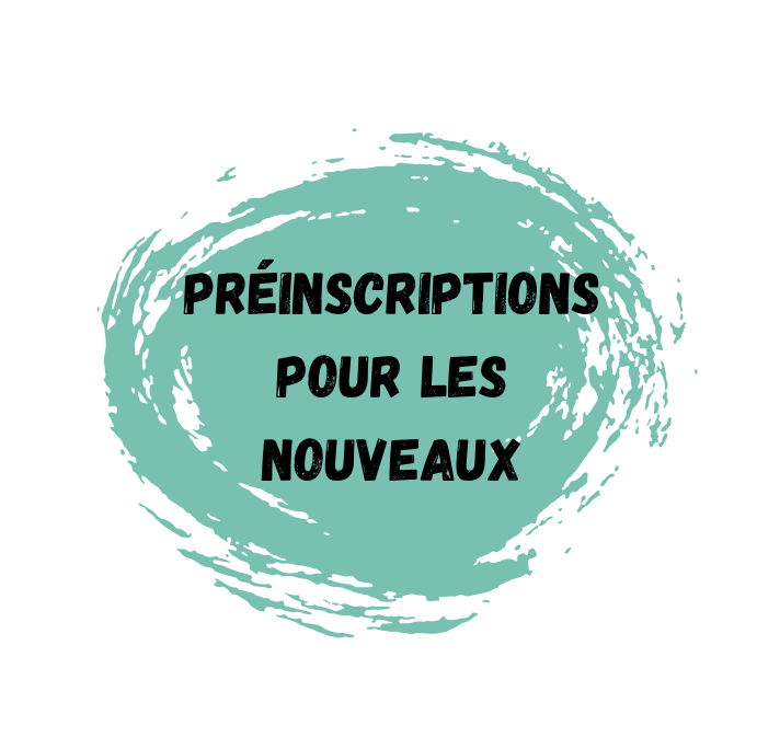 Les préinscriptions 2026-2027 pour les nouveaux sont ouvertes jusqu'au 4 juillet inclus !